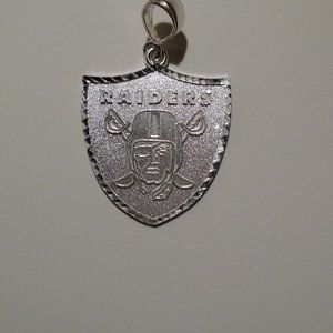 Raider Sterling Silver Charm/Pendant (lg)